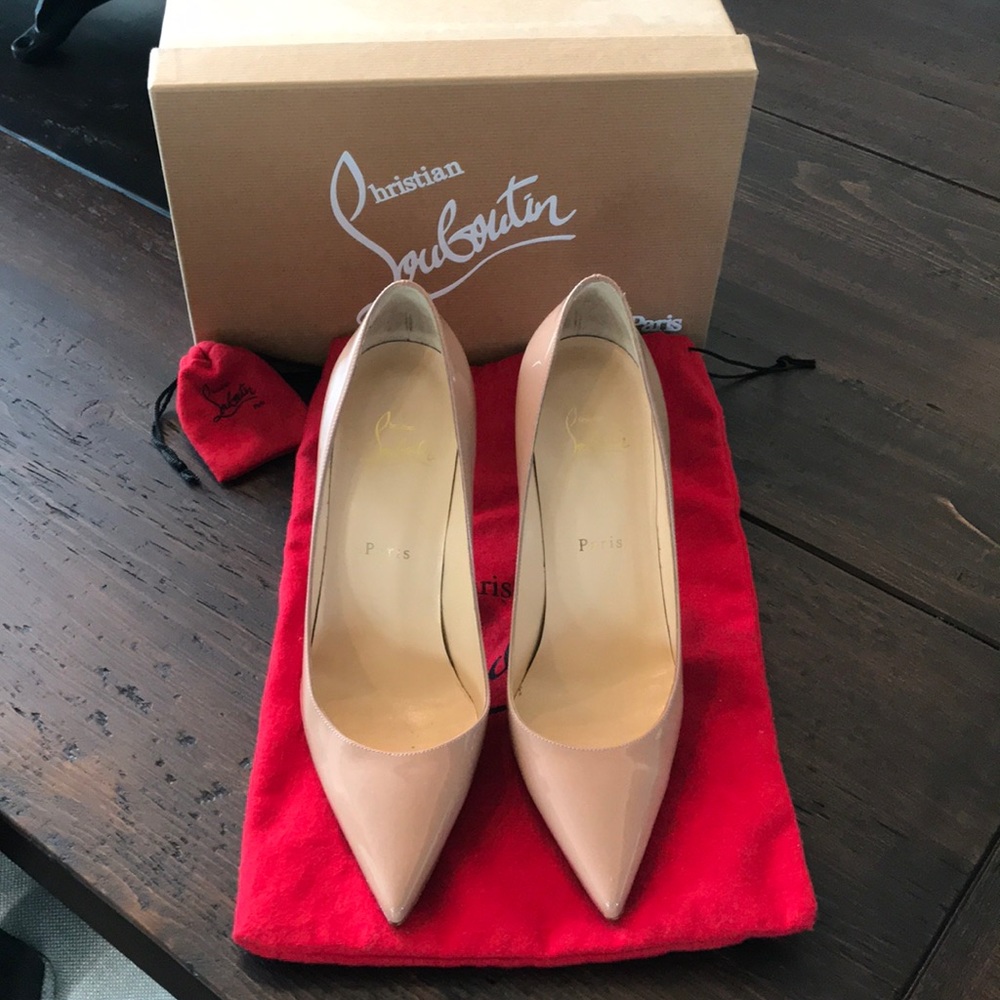 Sold—Christian Louboutin Nude Patent Leather Pump - Picture 2 of 8